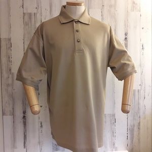 Bundle “3 x $20" Gold Tri-Mountain Men's NWT 100% Cotton Tan Polo Shirt Large